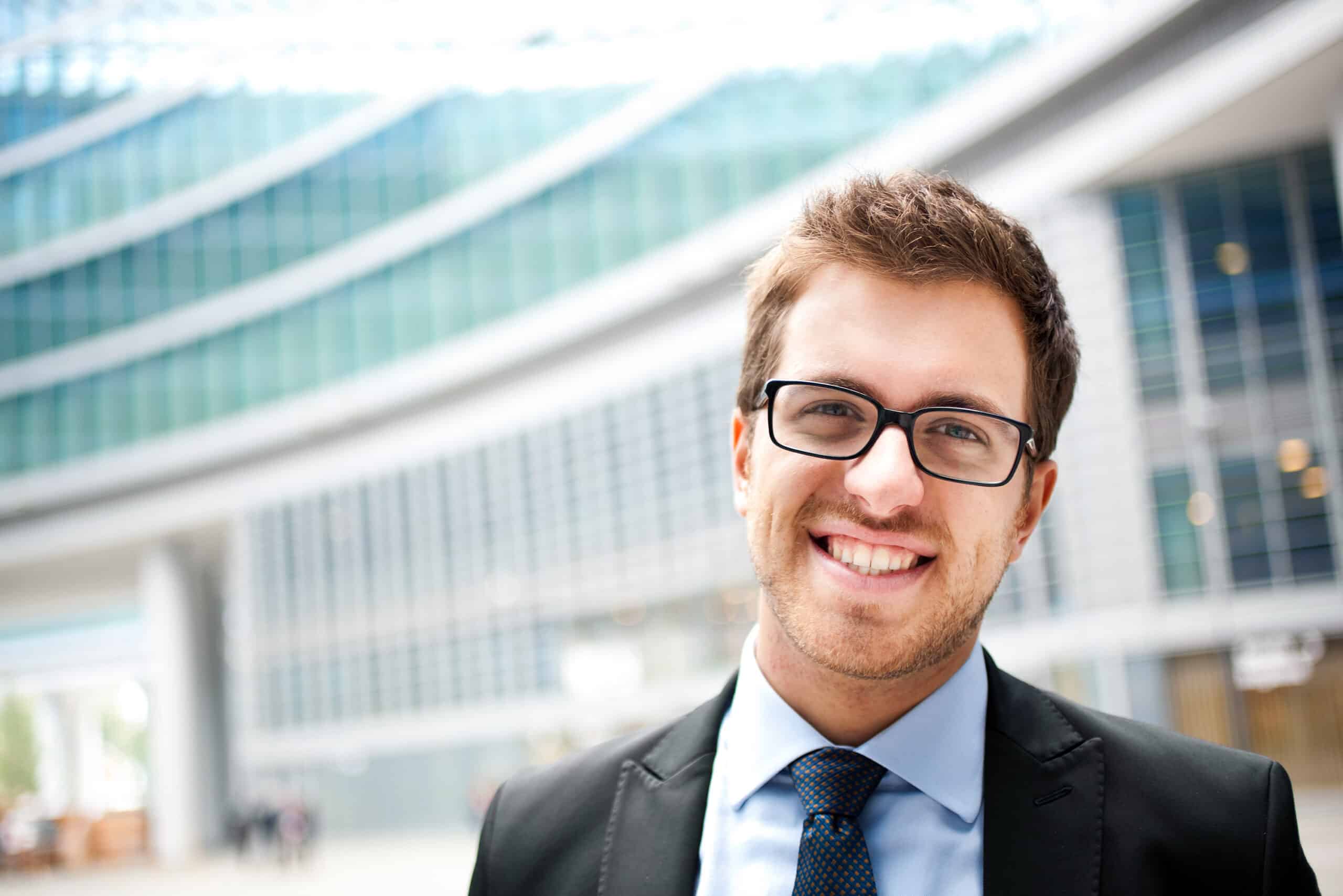 Portrait,Of,An,Handsome,Businessman,In,An,Urban,Setting